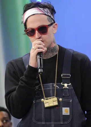 I'm Reppin' My City - Yelawolf at 106 &amp; Park, January 27, 2012. (Photo: John Ricard / BET)