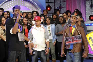 You Don't Know Me - In round two, Freestyle Friday challenger Rio the Raptor spits at 106 &amp; Park, January 27, 2012. (Photo: John Ricard / BET)