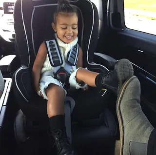 Footsies With His Favorite Girl - Every baby girl's dad is her superhero and the love between North and Kanye is no different.&nbsp;  (Photo: Kim Kardashian via Instagram)