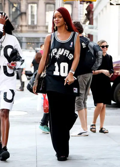 Rihanna - Seeing as - Image 4 from Ball So Hard: Celebrities Rocking  Jerseys