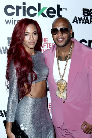 Natalie's Got Next - Natalie La Rose (L) and rapper Flo Rida amp the swag up a notch. (Photo: Leon Bennett/BET/Getty Images for BET)