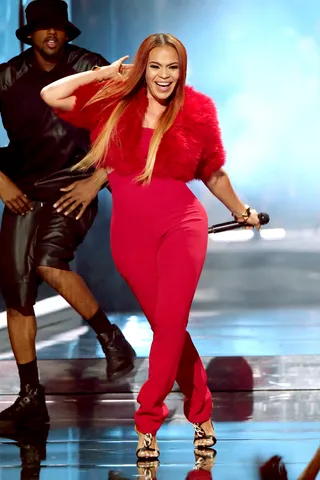 Bring 'Em Out  - Faith Evans performs &quot;Love Like This&quot; with her Bad Boy family and knocks the performance out of the park! (Photo: Mark Davis/BET/Getty Images for BET)