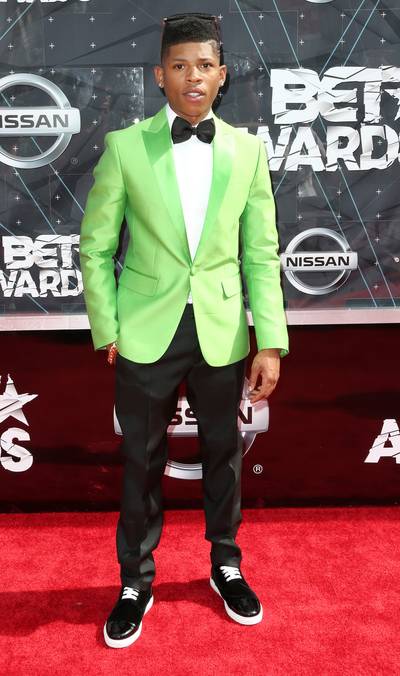 Bryshere Y. Gray - Lime green and patent leather aren’t something we’d normally throw together, but the Empire star makes it work.&nbsp;  (Photo: Frederick M. Brown/Getty Images for BET)