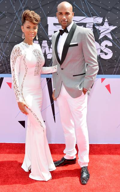 Nicole Ari Parker and Boris Kodjoe - When doesn’t this couple stunt on ‘em? We adore the lace inserts and mermaid silhouette she’s working, and her hubby looks extra dapper in his houndstooth jacket and crisp white slacks. (Photo: Earl Gibson/BET/Getty Images for BET)