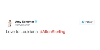 Amy Schumer - The comedian sends love to Alton's home state.(Photo: Amy Schumer via Twitter)