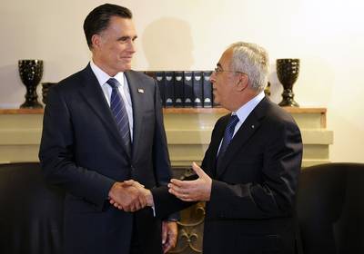 Foe: Palestinian Authority - Although its nearly impossible to be friends with both Israel and the Palestinian Authority, Romney drove the wedge in even further when he said the disparities between the two groups had &quot;cultural roots,&quot; but made no mention of the Israeli occupation of the West Bank.(Photo: DAVID BUIMOVITCH/AFP/GettyImages)
