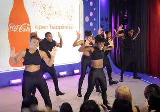 In Shape and Gettin' It - W.O.W. All Star Dance Team Dancers on Pointe at 106 &amp; Park, August 20, 2012. (Photo: John Ricard / BET)