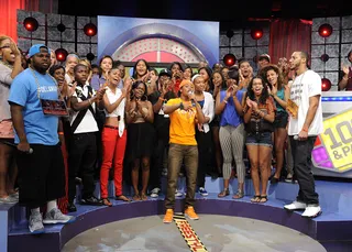Freestyle Friday - Romeo introduces Freestyle Friday competitors Diggs from Wilmington, DE and Buddy Lo from Buffalo, NY at 106 &amp; Park, August 17, 2012. (Photo: John Ricard / BET).