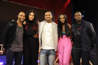 Cast of Sparkle at 106 and Park - Cast of Sparkle, Omari Hardwick, Jordin Sparks, Mike Epps, Tika Sumpter, Derek Luke at 106 &amp; Park, August 16, 2012. (Photo: John Ricard / BET)