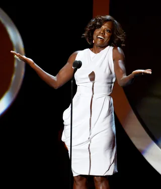 Simply Wonderful - Award-winning actress Viola Davis graces the stage for a great cause at CBS' Teachers Rock special live concert at the Nokia Theatre L.A. Live in Los Angeles.(Photo: Kevin Winter/Getty Images)