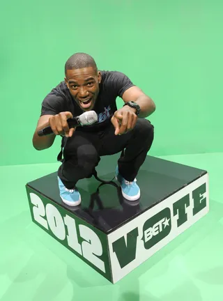 Cool Dude - Guest Corrrespondent Kevin Thompson at 106 &amp; Park, August 13, 2012. (Photo: John Ricard / BET)