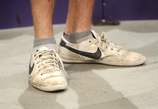 Crazy Shoes - Shia LaBeouf at 106 &amp; Park, August 13, 2012. (Photo: John Ricard / BET)