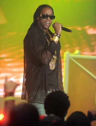 The Story of His Success - 2 Chainz hit the&nbsp;106&nbsp;stage in August to celebrate the release of his album&nbsp;Based on a T.R.U. Story. The album featured hits such as "No Lie" (featuring Drake) and "Birthday Song" (featuring Kanye West).(Photo: John Ricard / BET).
