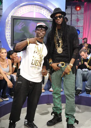 Repping - Dolla Boy and 2 Chainz at 106 &amp; Park, August 13, 2012. (Photo: John Ricard / BET)