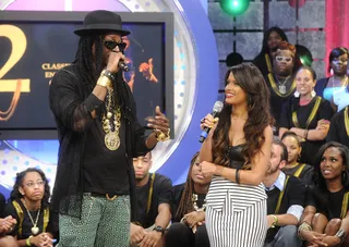 Remember? - 2 Chainz and Rocsi Diaz at 106 &amp; Park, August 13, 2012. (Photo: John Ricard / BET)