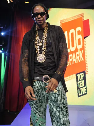 2 Chainzzzz - 2 Chainz at 106 &amp; Park, August 13, 2012. (Photo: John Ricard / BET)