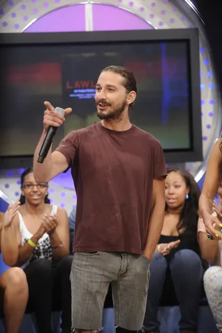 Hey You - Shia LaBeouf at 106 &amp; Park, August 13, 2012. (Photo: John Ricard / BET)