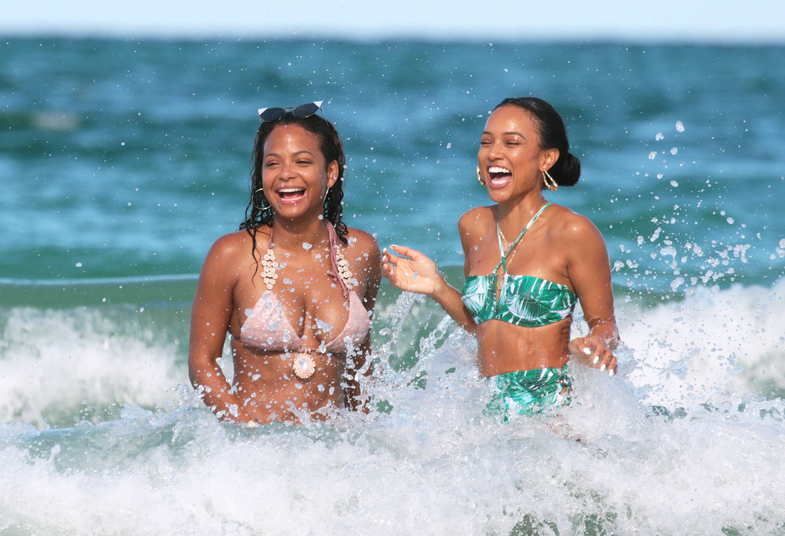 See Karrueche and Christina Milian Hit the Miami Surf in Adorable Bikinis |  News | BET