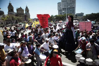 Guatemala Gets Down - Women in Guatemala marched on International Women's Day in Guatemala City. (Photo: REUTERS/Jorge Dan Lopez)