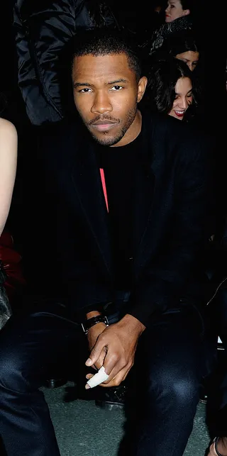 Fashion Fan - Frank Ocean is seated among the stars at the Givenchy Fall/Winter 2013 Ready-to-Wear show during Paris Fashion Week in Paris. (Photo: Pascal Le Segretain/Getty Images)