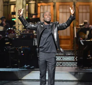 Funny Guy - Kevin Hart is captured in the middle of his monologue as he gets ready for his night of hosting the legendary Saturday Night Live. (Photo: Dana Edelson/NBC/NBCU Photo Bank)