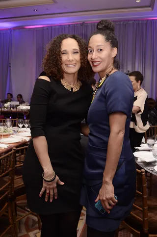 Girlfriends - Tracee Ellis Ross and a guest stop for a photo during Girl's Night Out. (Photo: Kris Connor/Getty Images for BET)