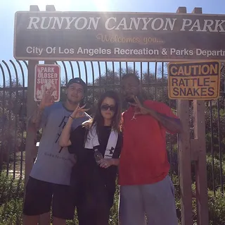 Khole Kardashian Odom @kholekardashian - Khloe and Rob Kardashian get their fitness on with Game in Runyon Canyon Park in L.A. The trio embarked on a vigorous run through the popular Hollywood jog spot as part of the rapper’s 60 Days of Fitness challenge.&nbsp;(Photo: instagram/khloekardashian)