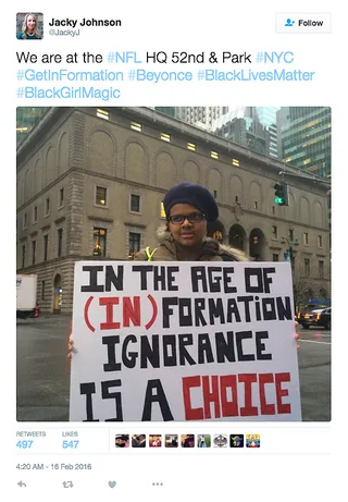 Don't choose ignorance... - (Photo: Jacky Johnson via Twitter)
