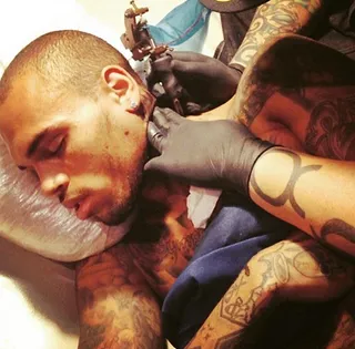 Can't Let You Go  - "Baby im on you like a tattoo/Seat ya im my classroom/He's not me, we are not the same"&nbsp;(Photo: Chris Brown via Instagram)