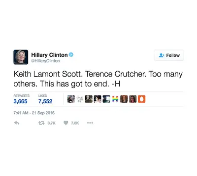 Hillary Clinton - (Photo: Hilary Clinton via Twitter)