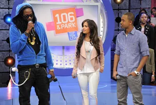I Love Music - 2 Chainz talks about his transition to music artist with Terrence J and Rocsi Diaz at 106 &amp; Park, February 23, 2012. (Photo: John Ricard / BET)