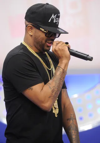 Deep - The-Dream talks about how the loss of Whitney Houston affected the 2012 Grammys at 106 &amp; Park, February 23, 2012. (Photo: John Ricard / BET)