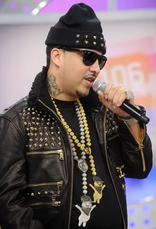 Listen Up - French Montana talks about the best advice Diddy has given him at 106 &amp; Park, February 21, 2012. (Photo: John Ricard / BET)