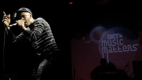 DMV Stand Up - Baltimore rapper Los performs at the BET Music Matters showcase on February 14.(Photo: John Ricard / BET)
