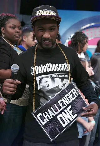 Mean Mug - Freestyle Friday Contestant Payne Da Squad Boy at 106 &amp; Park, February 17, 2012. (Photo: John Ricard / BET)