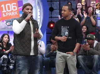 Let's Do This - Young Jeezy with Terrence J at 106 &amp; Park, February 17, 2012. (Photo: John Ricard / BET)