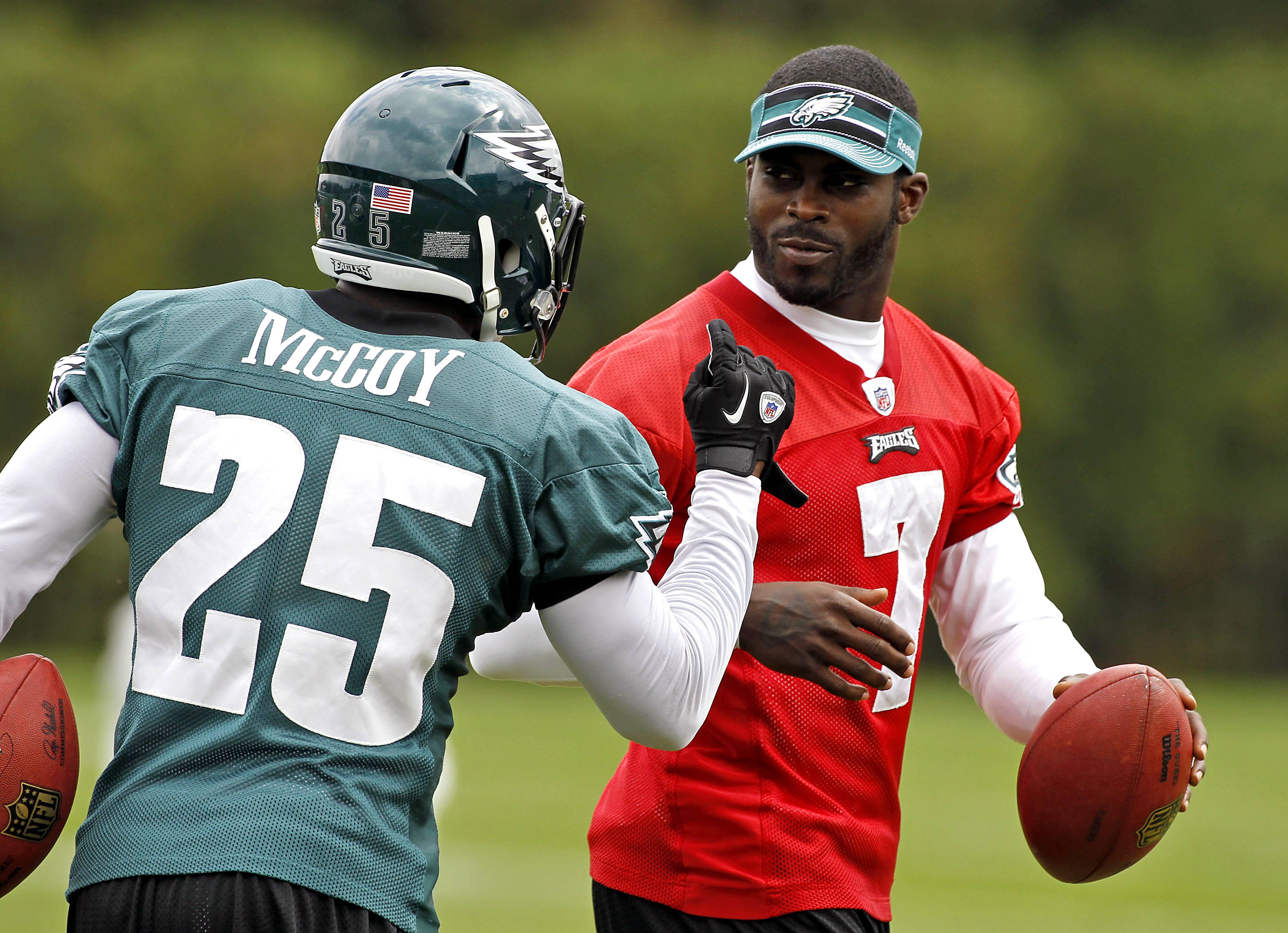 Philadelphia Eagles quarterback Michael Vick back at practice and