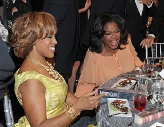 Gayle King & Oprah Winfrey - Oprah nipped rumors of them being lesbians in the bud—Gayle is like a sister to her. Oprah always has her trusty pal close by and she makes sure Gayle stays gainfully employed. (Photo: Frazer Harrison/Getty Images for AFI)