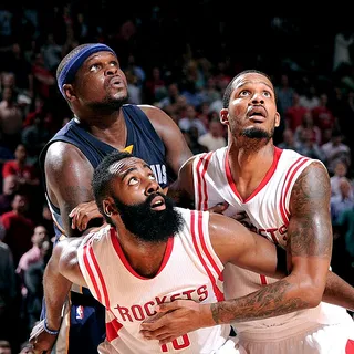 Z-Bo Goes Hard in the Paint - It takes two Houston Rockets to box out Zach Randolph. Z-Bo can't be stopped.(Photo: Memphis Grizzlies via Instagram)