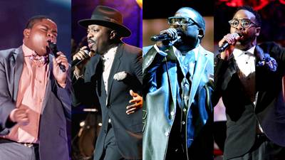 Sunday Best Welcomes Geoffrey Golden, Anthony Hamilton, Dave Hollister and DeWayne Woods  - (Photos from Left: Darnel Williams Photography/BET, Imeh Akpanudosen/Getty Images for Super Bowl Gospel)