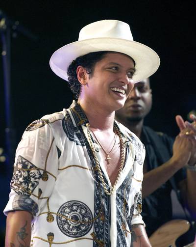 'F&amp;*K You,' Written by Bruno Bars - We all heard Cee Lo Green belt out the heartfelt words, but did you know that Bruno Mars penned them?   (Photo: Ron Sachs - Pool/Getty Images)