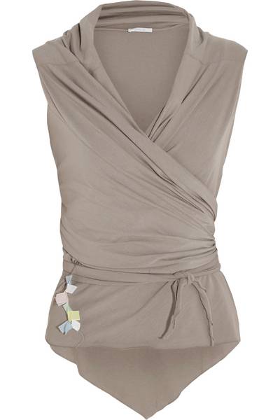 Weargrace 'Alchemy' Two-Way Stretch-Jersey Top ($150) - Switch up your basic post-yoga cover-up with a more elegant option, like this airy stretch-jersey top. You can decide whether to rock it open at the front or to tie it at the waist. It's the perfect piece for transitioning to your day-out-and-run-errands look.  (Photo: WEARGRACE)
