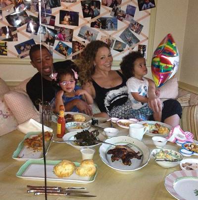 Mariah Carey @mariahcarey - It's all about family with&nbsp;Mariah&nbsp;and&nbsp;Nick. Here they are enjoying Sunday dinner with their little ones. &quot;Dem babies&quot; are getting big!(Photo: Mariah Carey via Instagram)&nbsp;