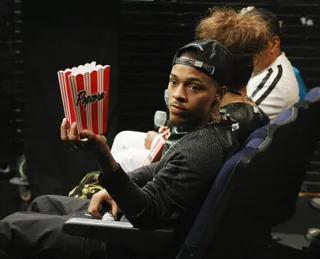 The End - Bow Wow finishes the Battle of the Year off with some much needed popcorn.&nbsp;(Photo: Bennett Raglin/BET/Getty Images for BET)