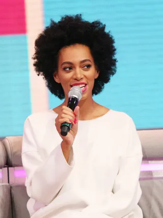 Black Beauty - Solange Knowles chats on the 106 couch with Bow Wow and Keshia Chante.(Photo: Bennett Raglin/BET/Getty Images for BET)
