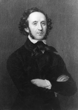 'Violin Concerto' by&nbsp;Felix Mendelssohn - Felix Mendelssohn is responsible for those beautiful orchestral chords played when Gorgeous Guy comes over to play.(Photo: Hulton Archive/Getty Images)