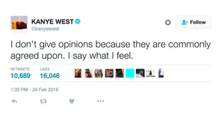 You don't say... - (Photo: Kanye West via Twitter)