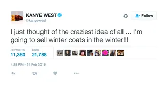 Seriously? We can't anymore with this. - (Photo: Kanye West via Twitter)