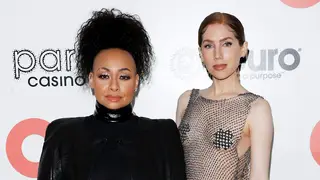 Raven-Symone and Miranda Maday attend the 30th annual Elton John AIDS Foundation 94th Oscars Viewing Party in Los Angeles, California on March 27, 2022. 