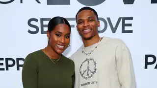 Nina Westbrook and Russell Westbrook attend the 5th Annual Black Love Summit at Hudson Loft on November 12, 2022 in Los Angeles, California. 